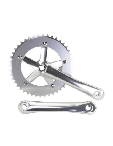 Alloy 8106 Track Crankset 44T x 170mm Silver.